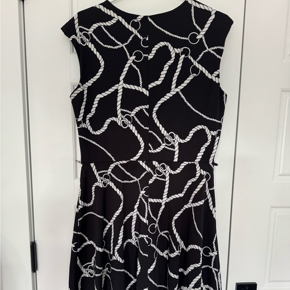 Black and White Rope Pattern Dress Sz 14 - Picture 3 of 8